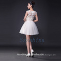 2017 high end lovely simple sweetheart white short evening dress with beading